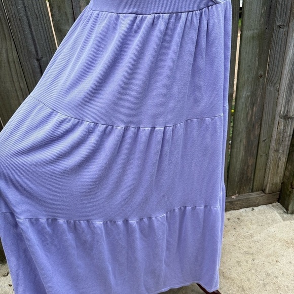 See You Monday Boho Stacked Tiered Lilac Purple Maxi Dress - Picture 4 of 8